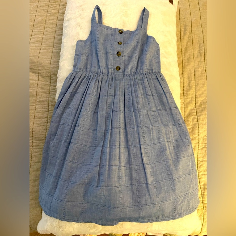 Summer chambray denim color dress